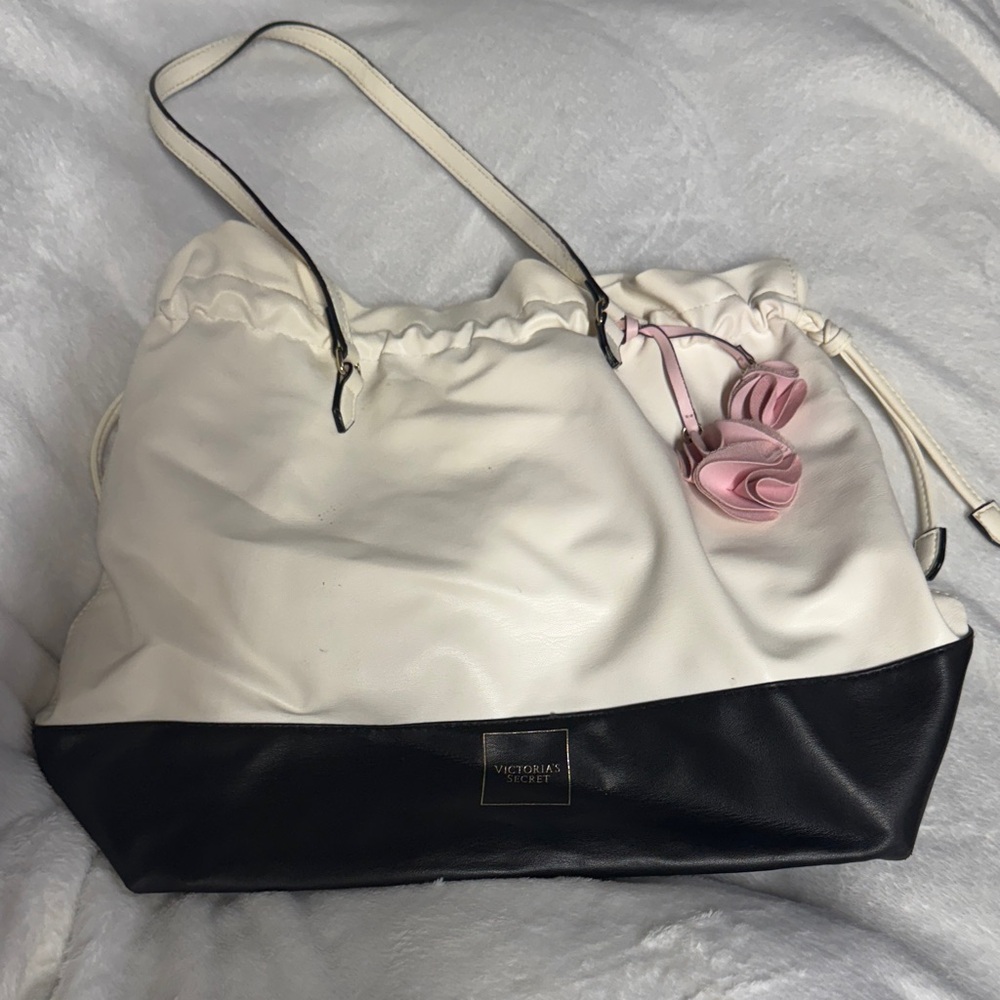 Victoria's Secret Elegant Black and Cream Tote